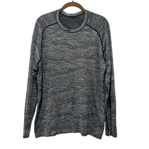 Lululemon Men's Metal Vent Tech Long Sleeve Athletic Shirt Gray Heather Large